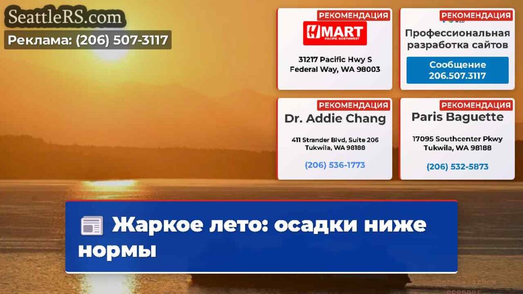 Жаркое лето: осадки ниже нормы