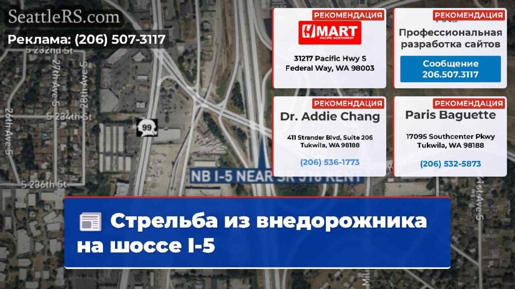 Стрельба из внедорожника на шоссе I-5