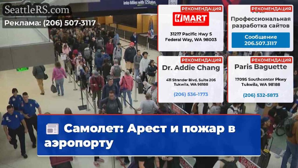 Самолет: Арест и пожар в аэропорту