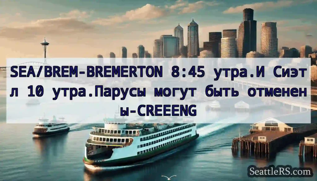 SEA/BREM-BREMERTON 8:45 утра.И Сиэтл 10