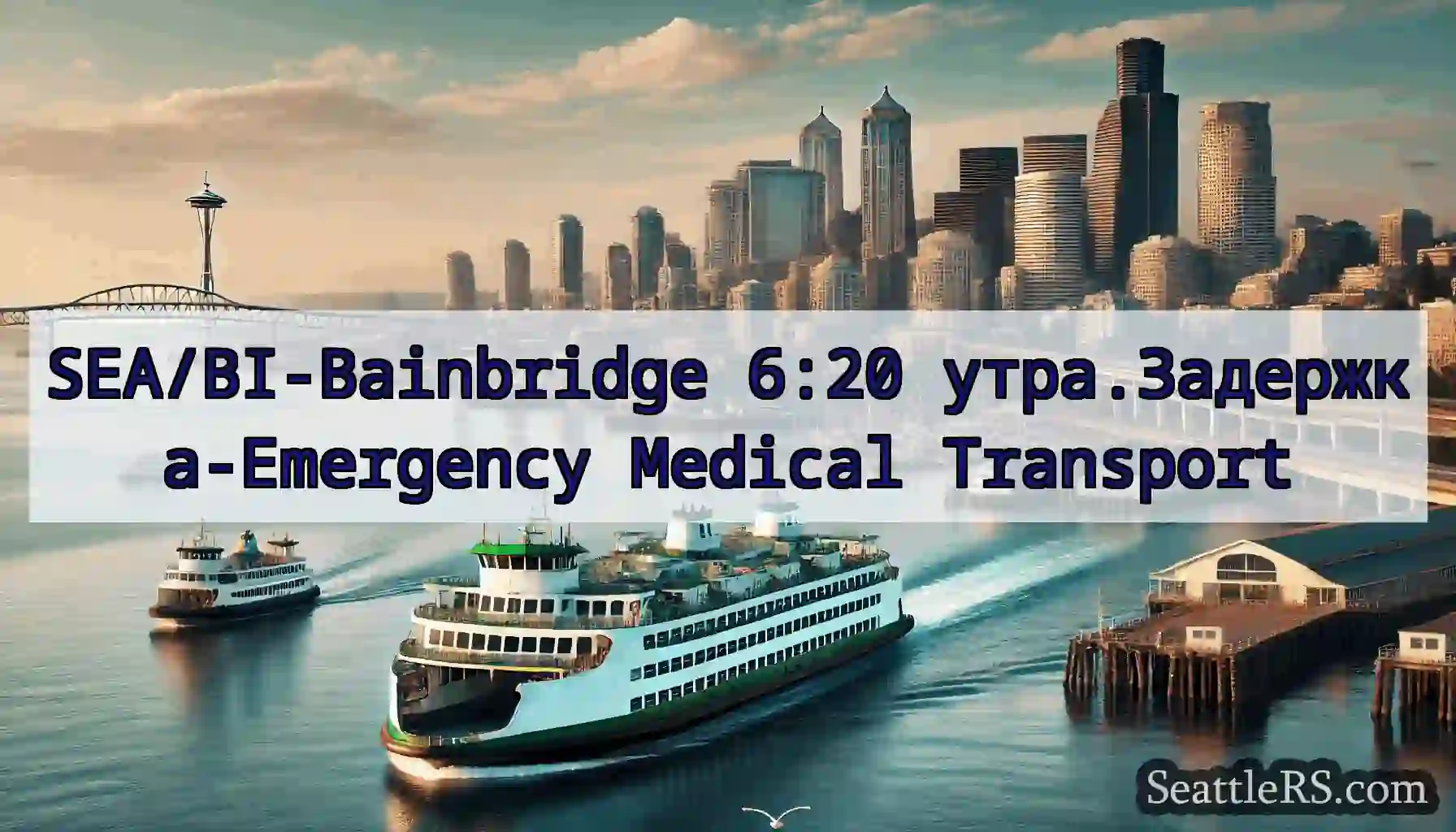 SEA/BI-Bainbridge 6:20 утра.Задержка-Emergency