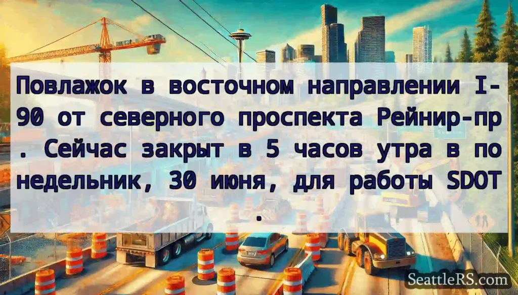 Повлажок в восточном направлении I-90 от