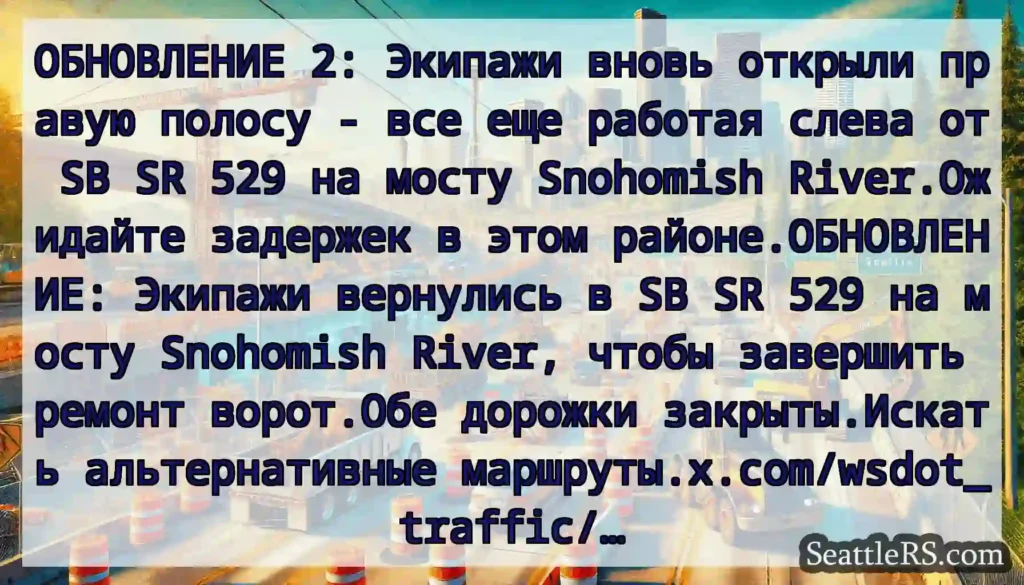 ОБНОВЛЕНИЕ 2: Экипажи вновь открыли правую полосу