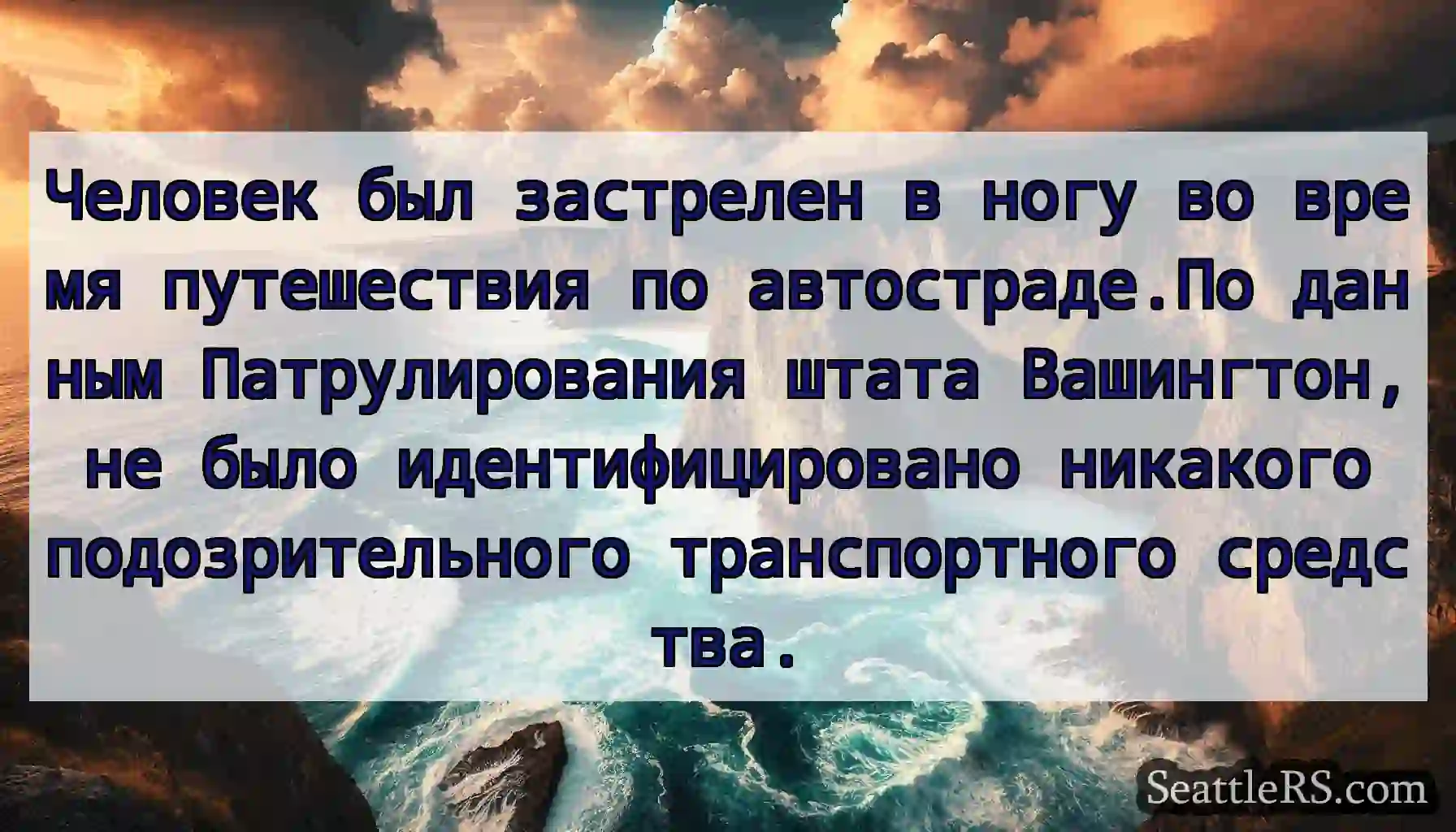 Человек был застрелен в ногу во время путешествия