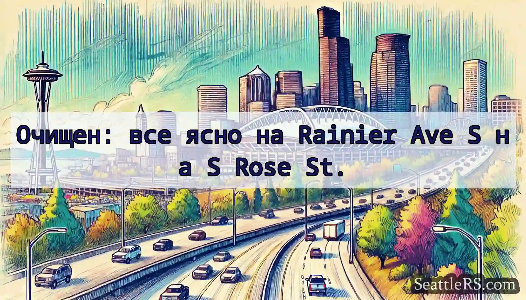 Очищен: все ясно на Rainier Ave S на S Rose St.