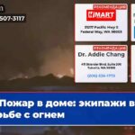 Пожар в доме экипажи в борьбе с огнем