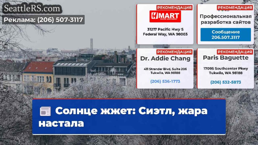 Солнце жжет: Сиэтл, жара настала
