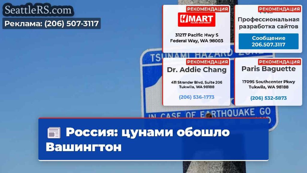 Россия: цунами обошло Вашингтон