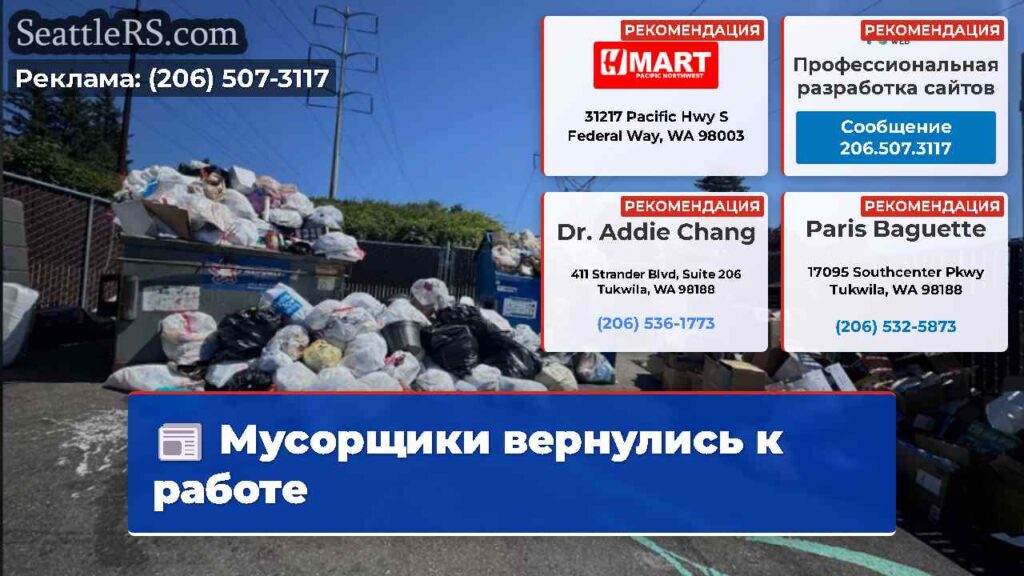 Мусорщики вернулись к работе