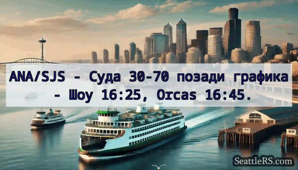ANA/SJS - Суда 30-70 позади графика - Шоу 16:25,