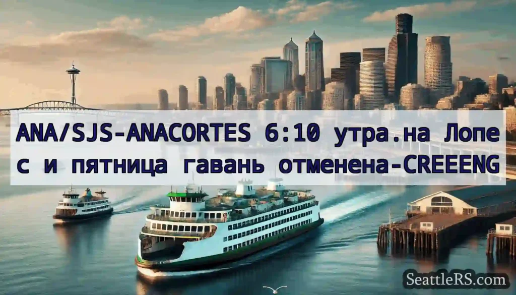 ANA/SJS-ANACORTES 6:10 утра.на Лопес и пятница