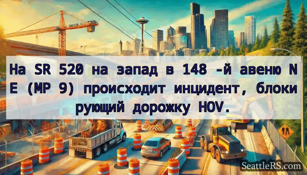 На SR 520 на запад в 148 -й авеню NE (MP 9)