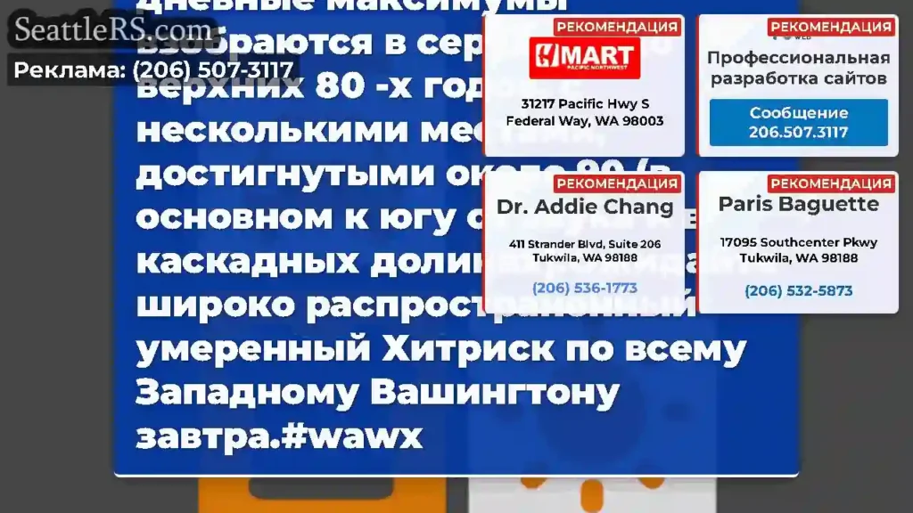 Теплые условия продолжаются в
