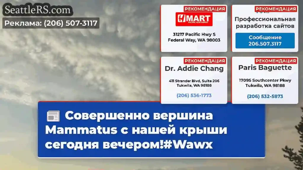 Совершенно вершина Mammatus с нашей крыши сегодня