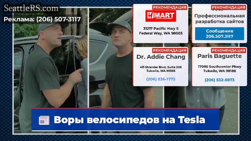 Воры велосипедов на Tesla