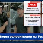 Воры велосипедов на Tesla