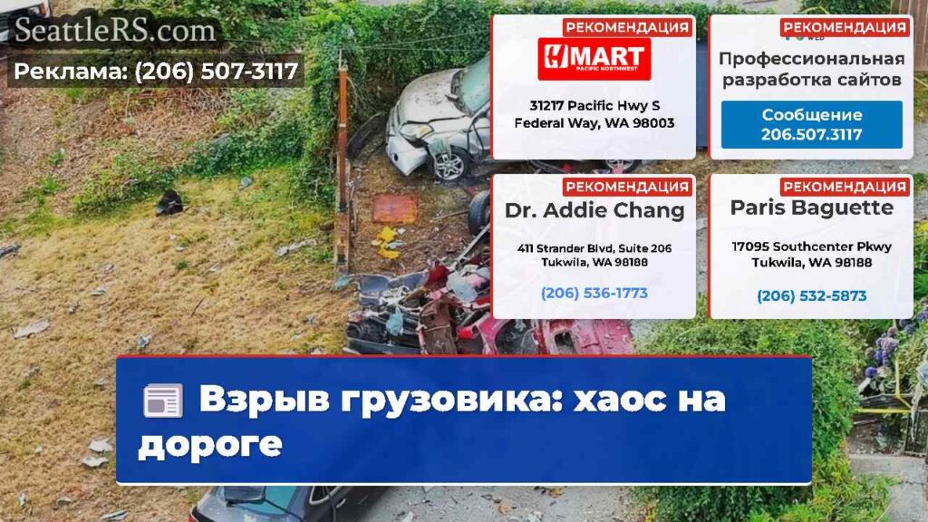 Взрыв грузовика: хаос на дороге