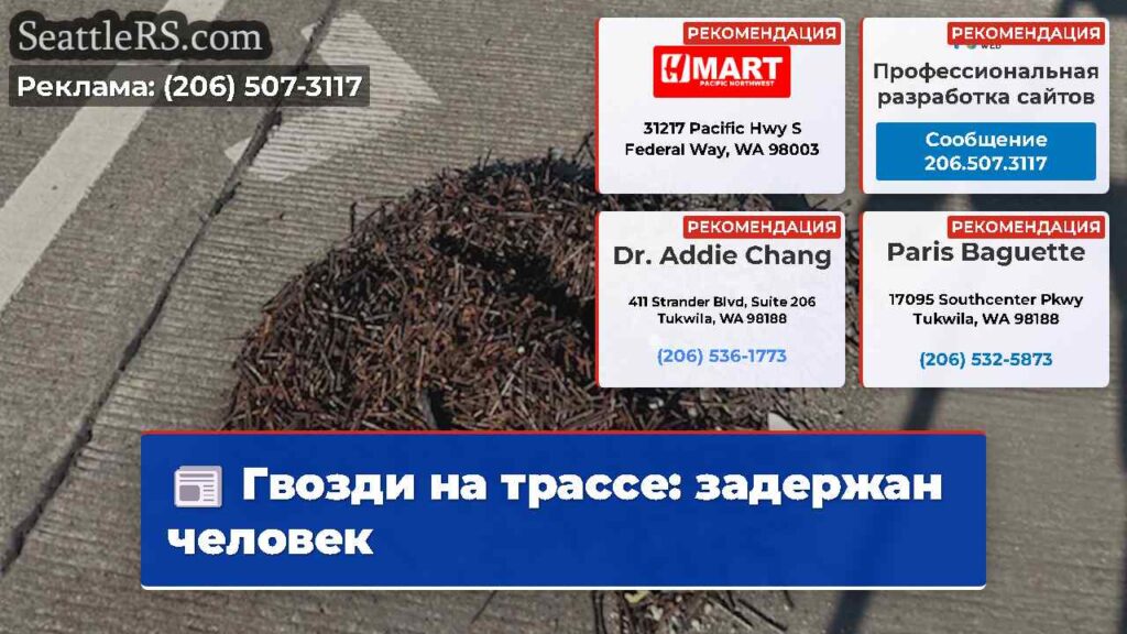 Гвозди на трассе: задержан человек