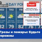Грозы и пожары Будьте осторожны