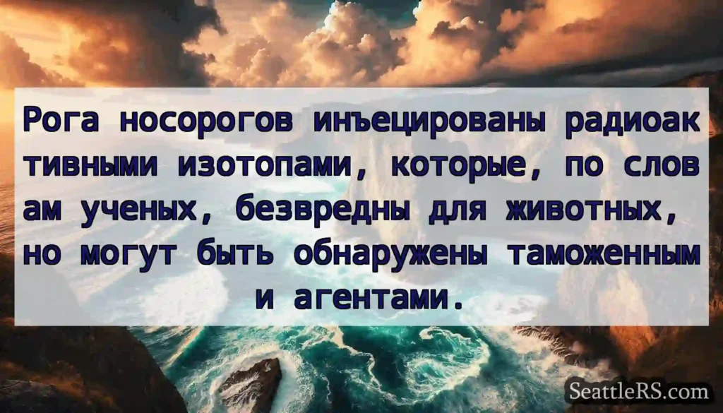 Рога носорогов инъецированы радиоактивными