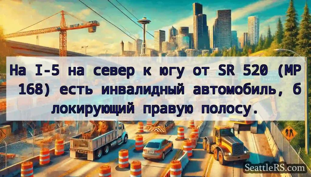 На I-5 на север к югу от SR 520 (MP 168) есть