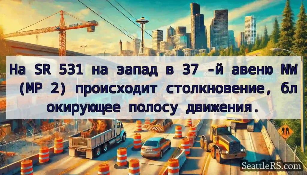 На SR 531 на запад в 37 -й авеню NW (MP 2)