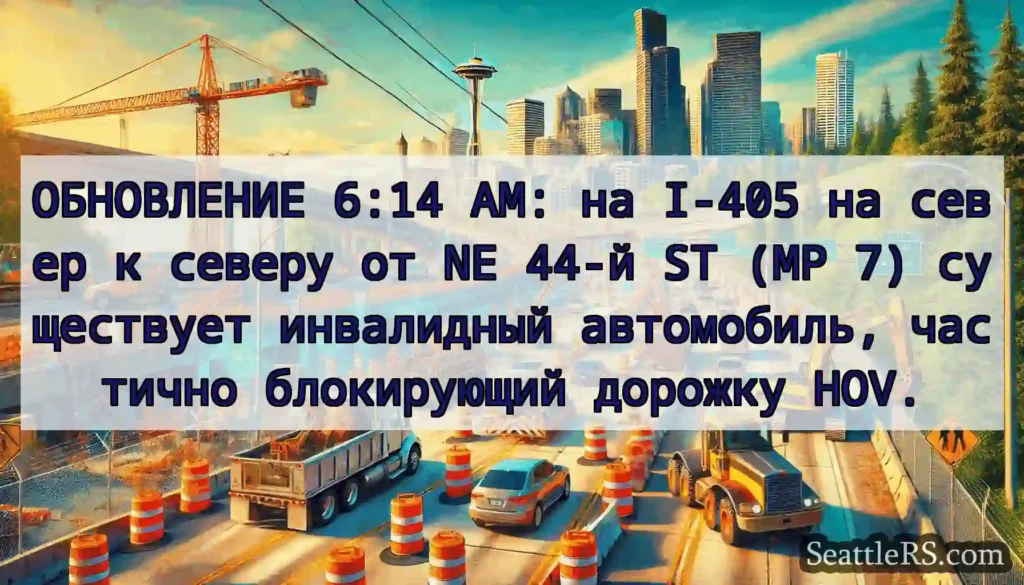 ОБНОВЛЕНИЕ 6:14 AM: на I-405 на север к северу от