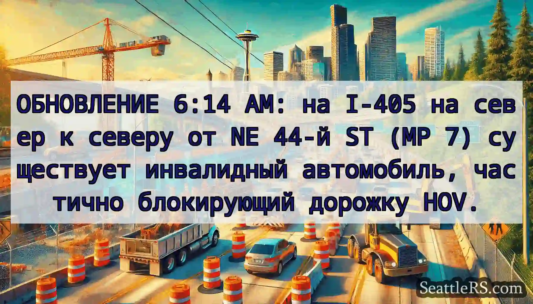 ОБНОВЛЕНИЕ 6:14 AM: на I-405 на север к северу от