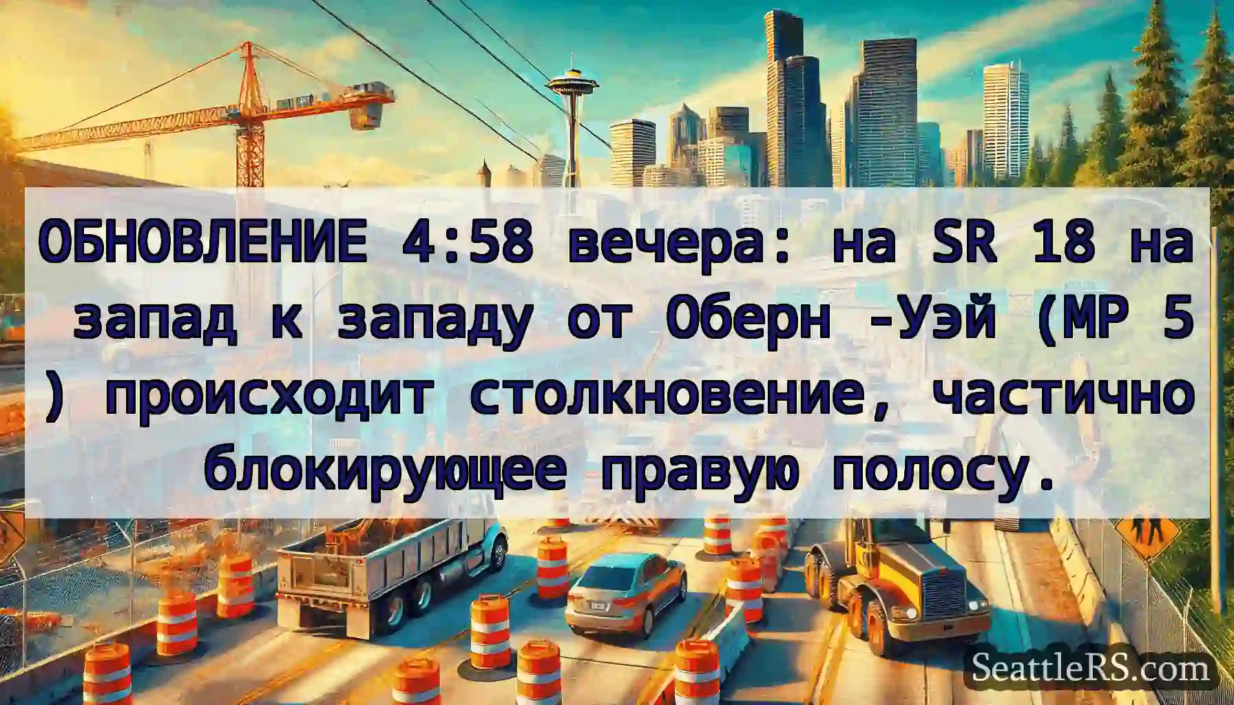 ОБНОВЛЕНИЕ 4:58 вечера: на SR 18 на запад к