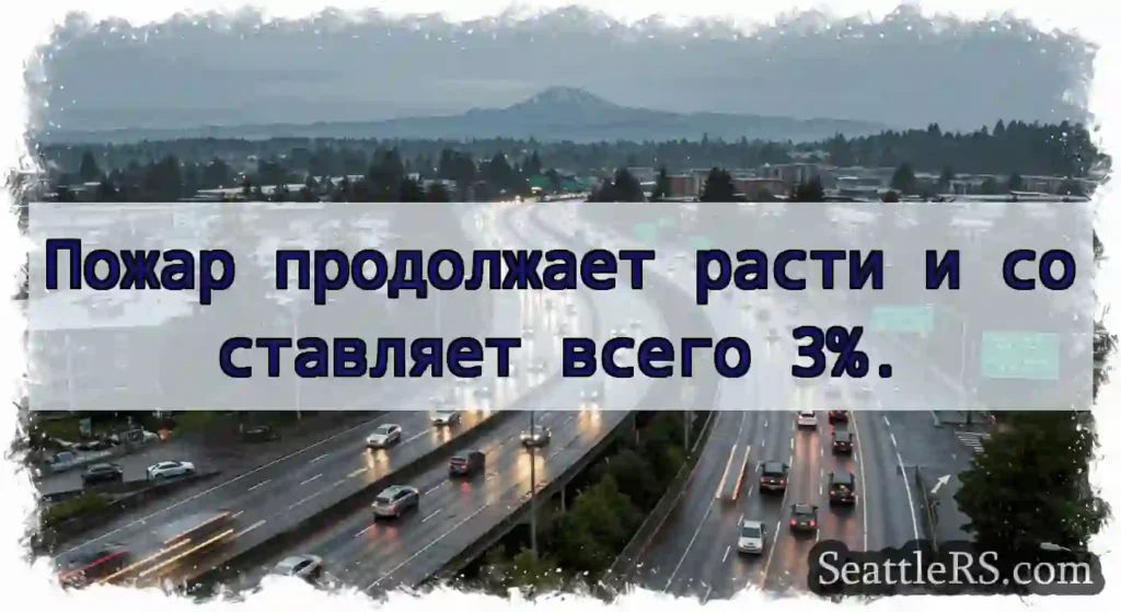 Пожар продолжает расти и составляет всего 3%.
