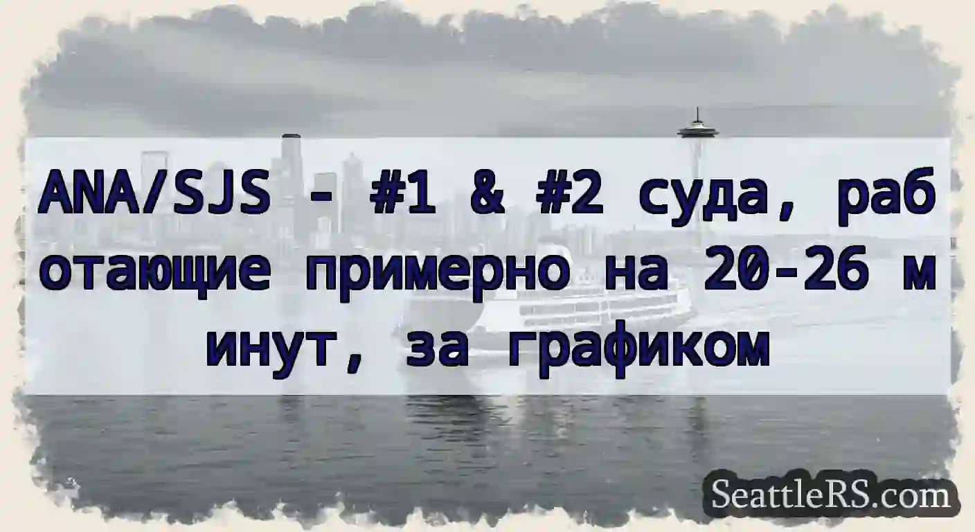 ANA/SJS - #1 & #2 суда, работающие примерно на
