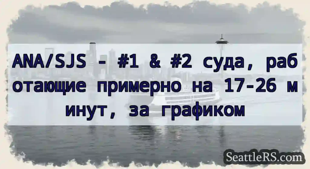 ANA/SJS - #1 & #2 суда, работающие примерно на