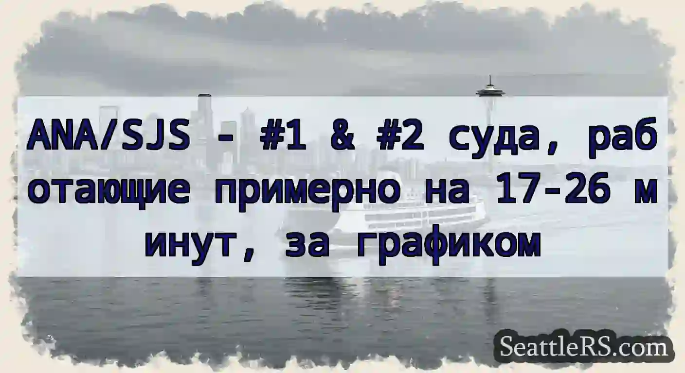 ANA/SJS - #1 & #2 суда, работающие примерно на