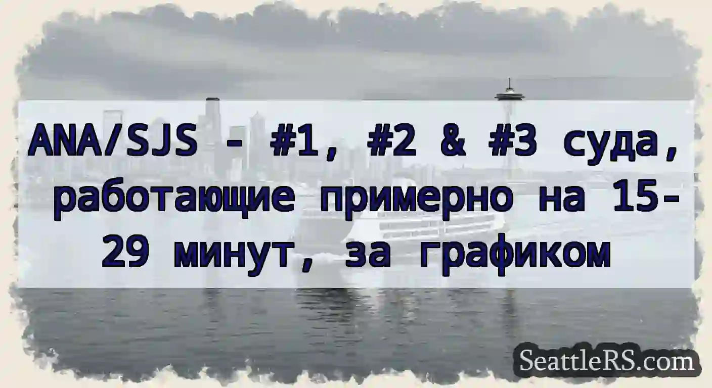 ANA/SJS - #1, #2 & #3 суда, работающие примерно
