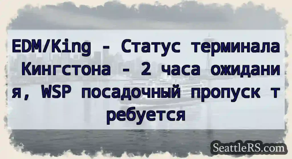 EDM/King - Статус терминала Кингстона - 2 часа