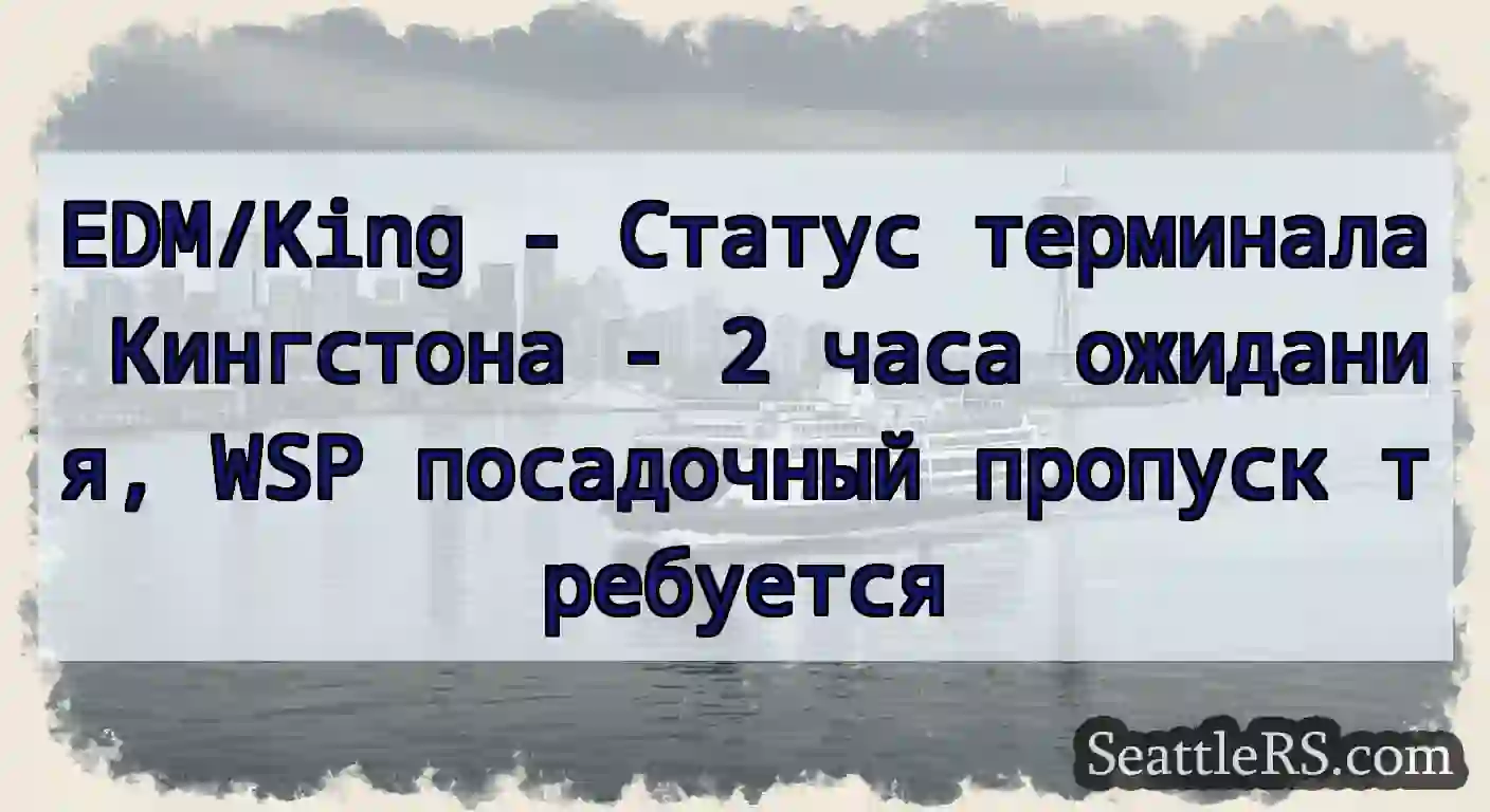 EDM/King - Статус терминала Кингстона - 2 часа