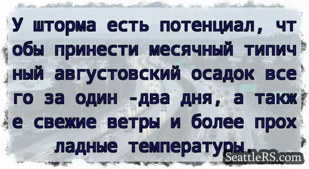 У шторма есть потенциал, чтобы принести месячный