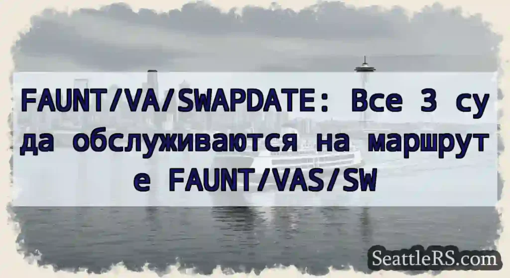 FAUNT/VA/SWAPDATE: Все 3 суда обслуживаются на