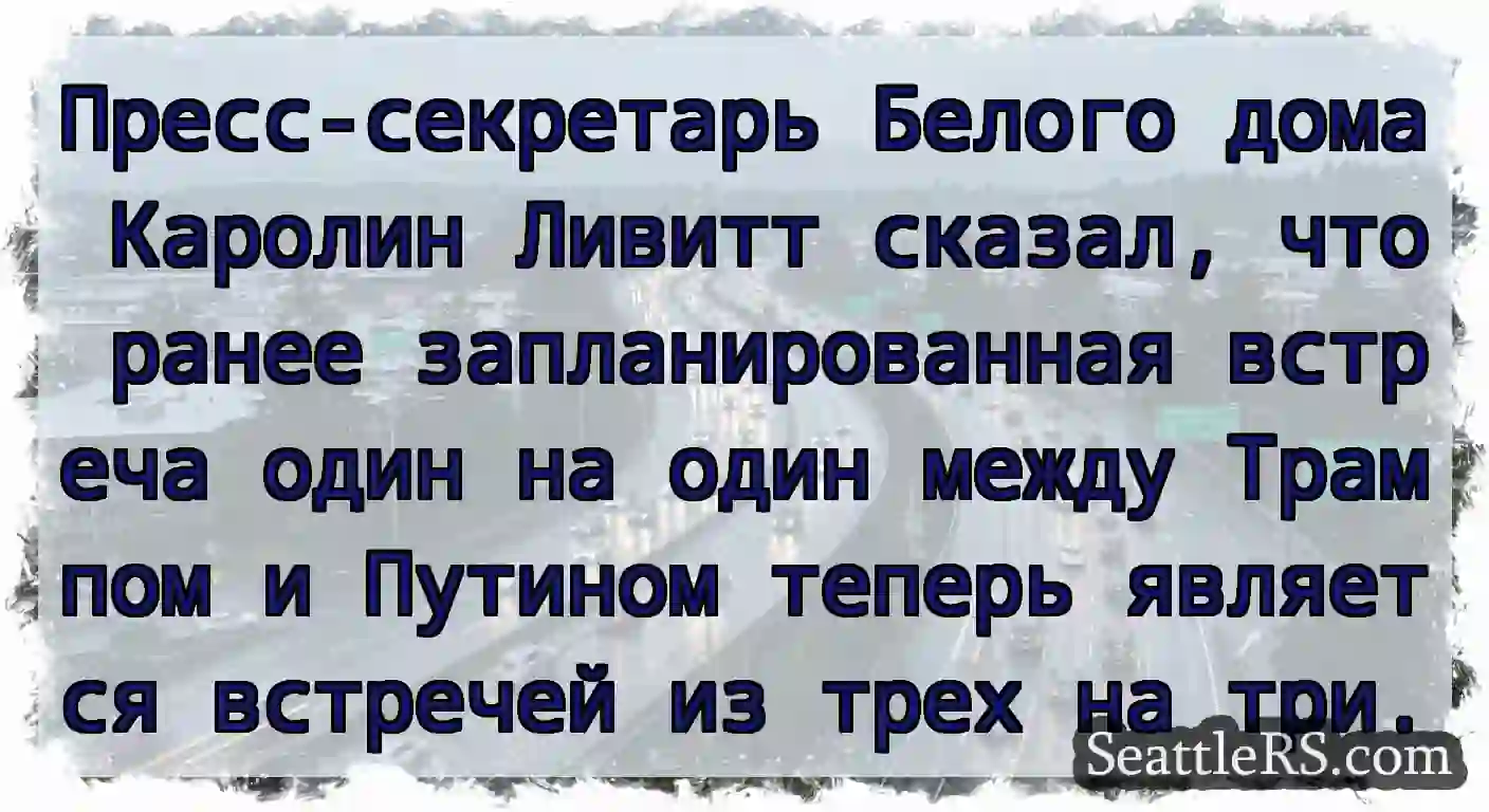 Пресс-секретарь Белого дома Каролин Ливитт