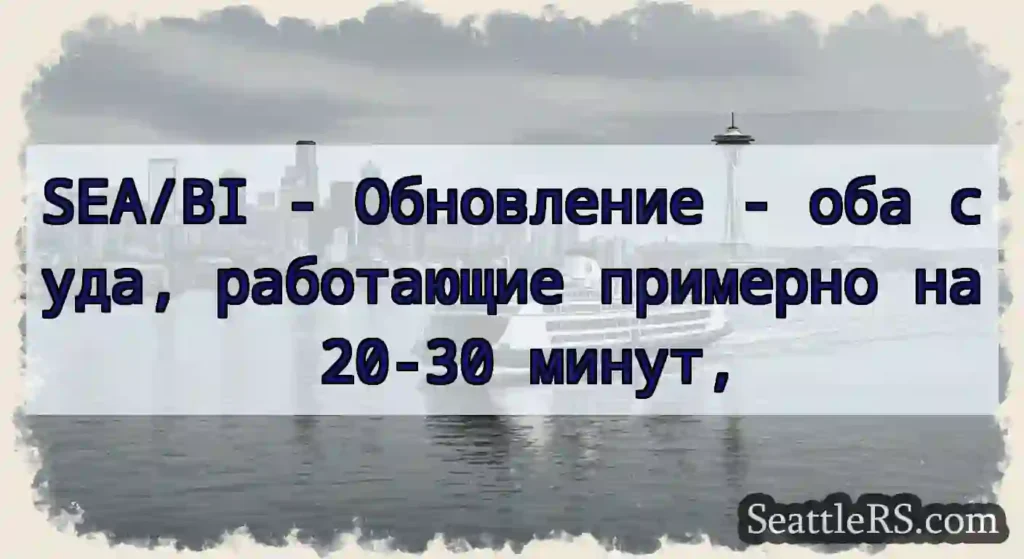 SEA/BI - Обновление - оба суда, работающие