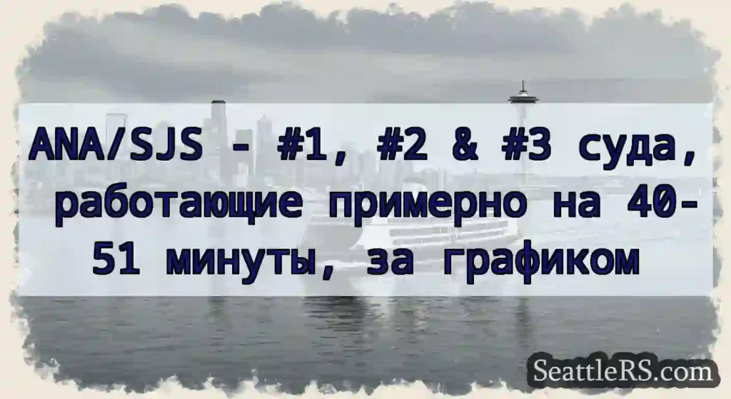 ANA/SJS - #1, #2 & #3 суда, работающие примерно