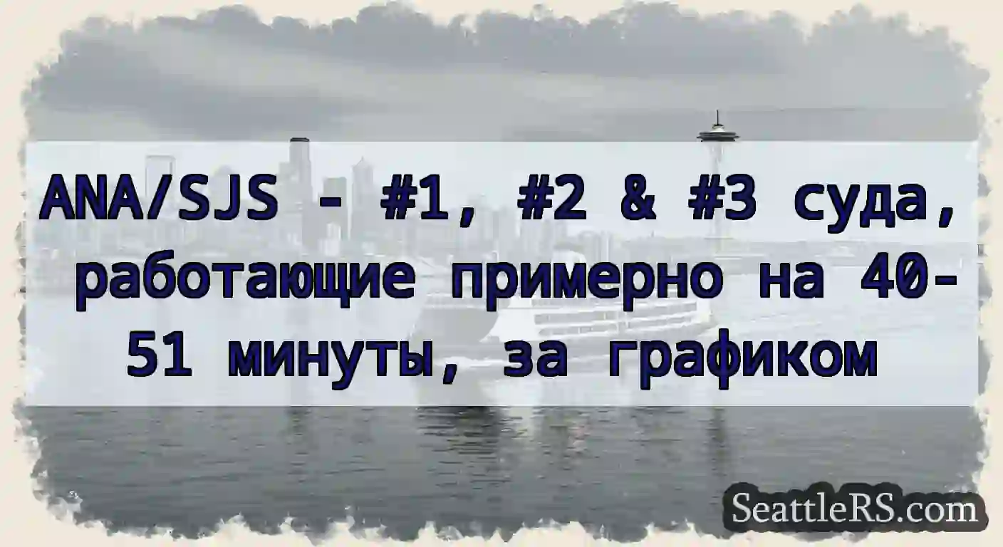 ANA/SJS - #1, #2 & #3 суда, работающие примерно