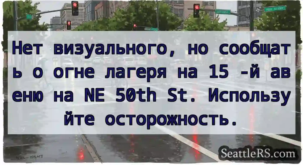 Нет визуального, но сообщать о огне лагеря на 15