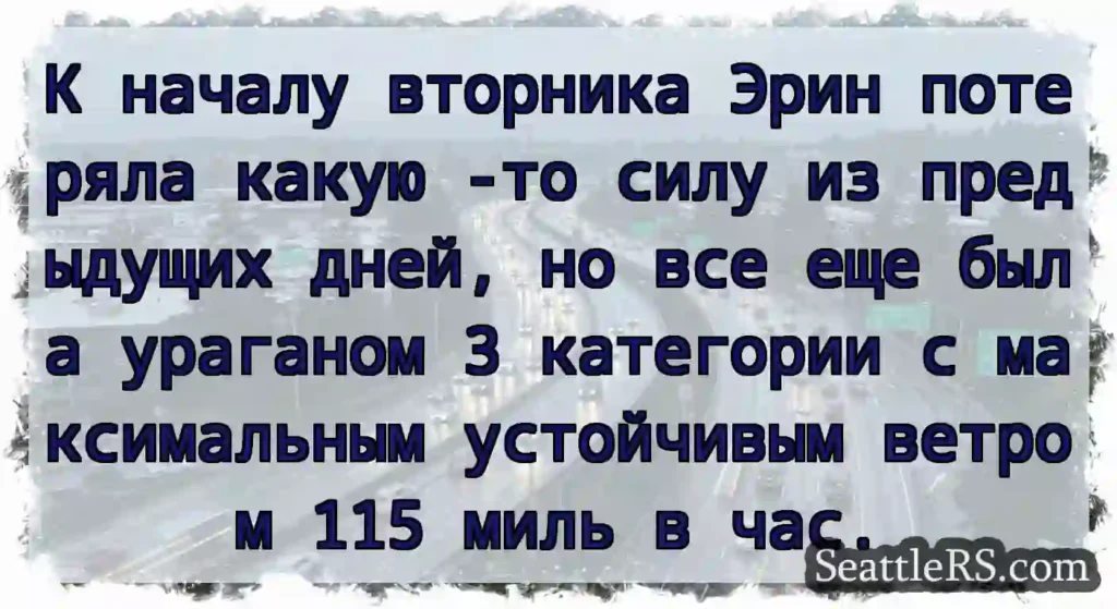 К началу вторника Эрин потеряла какую -то силу из