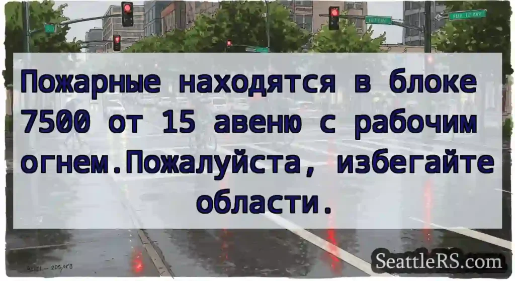 Пожарные находятся в блоке 7500 от 15 авеню с