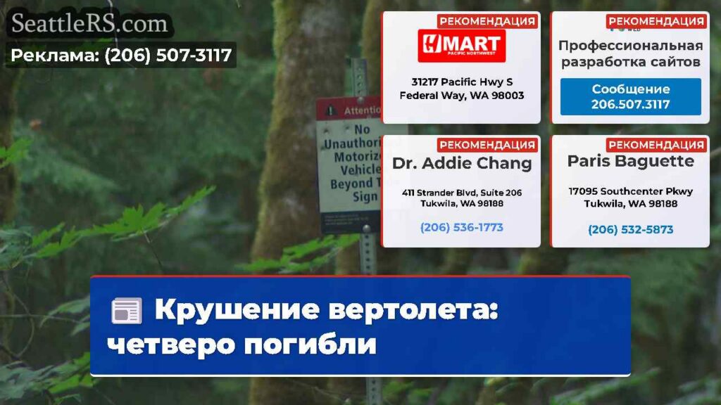 Крушение вертолета: четверо погибли