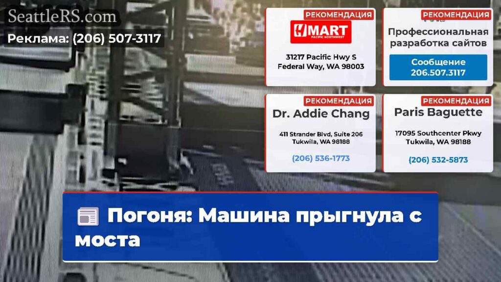Погоня: Машина прыгнула с моста