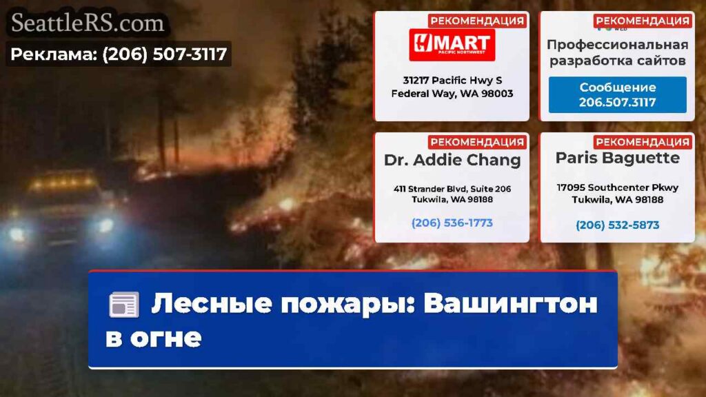 Лесные пожары: Вашингтон в огне