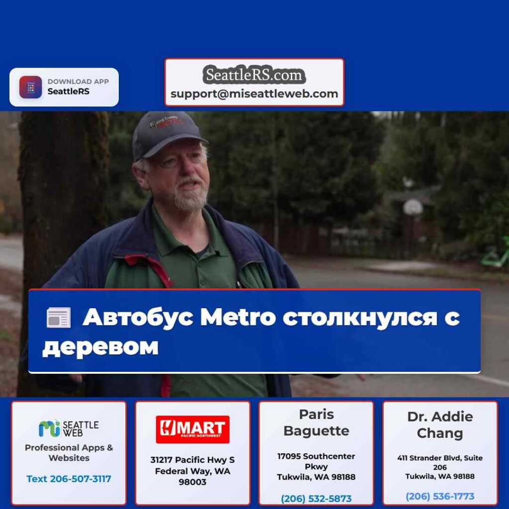 Автобус Metro столкнулся с деревом