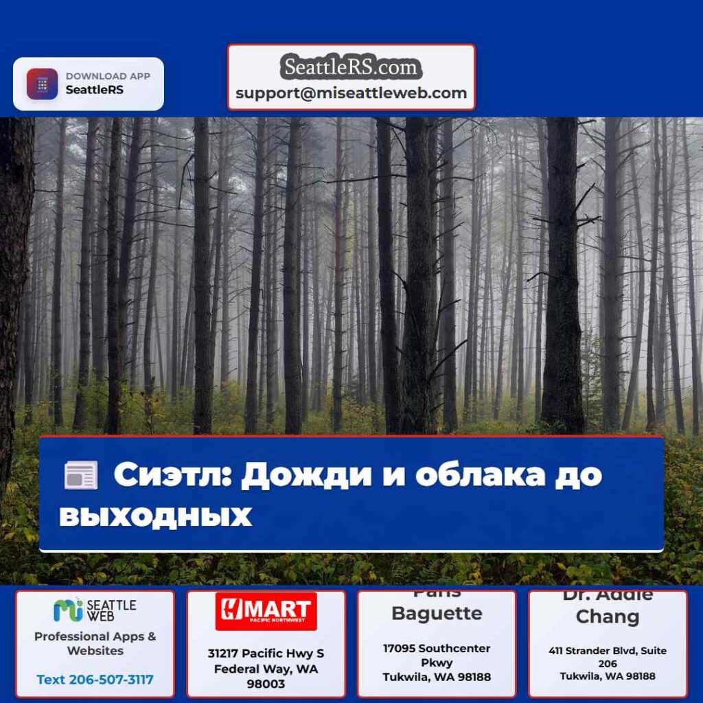 Сиэтл: Дожди и облака до выходных